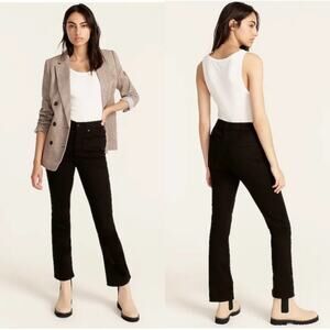 J. Crew 9" demi-boot crop jean in stay black wash sz 37 sz 24 3x